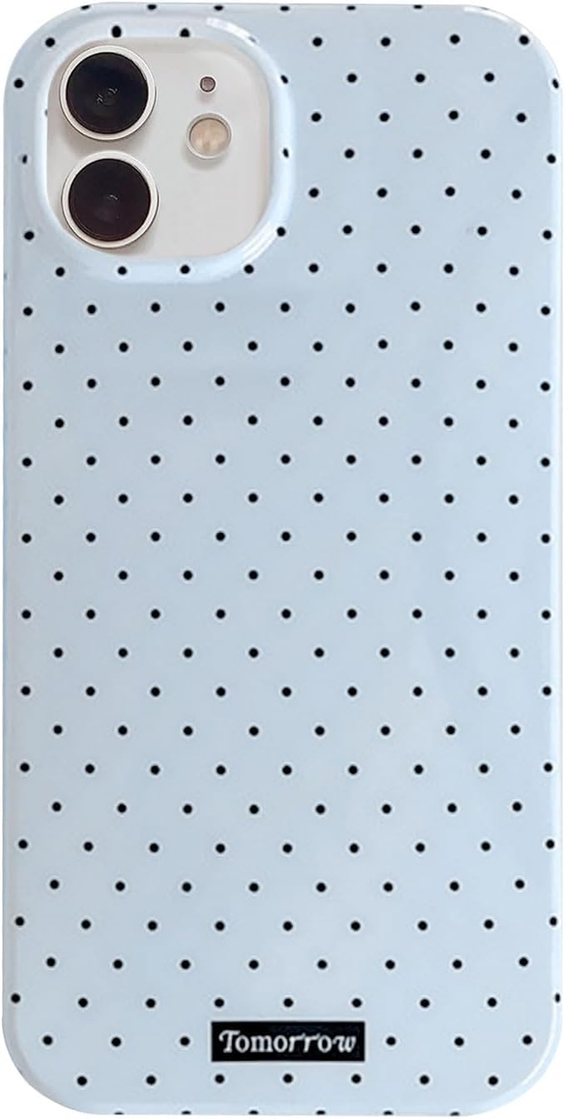 Inewateri Compatible for Iphone 15 Case with Cute Fashion Polka Dot Aesthetics Design Simple Cases for Soft TPU Slim Protection Cover-White
