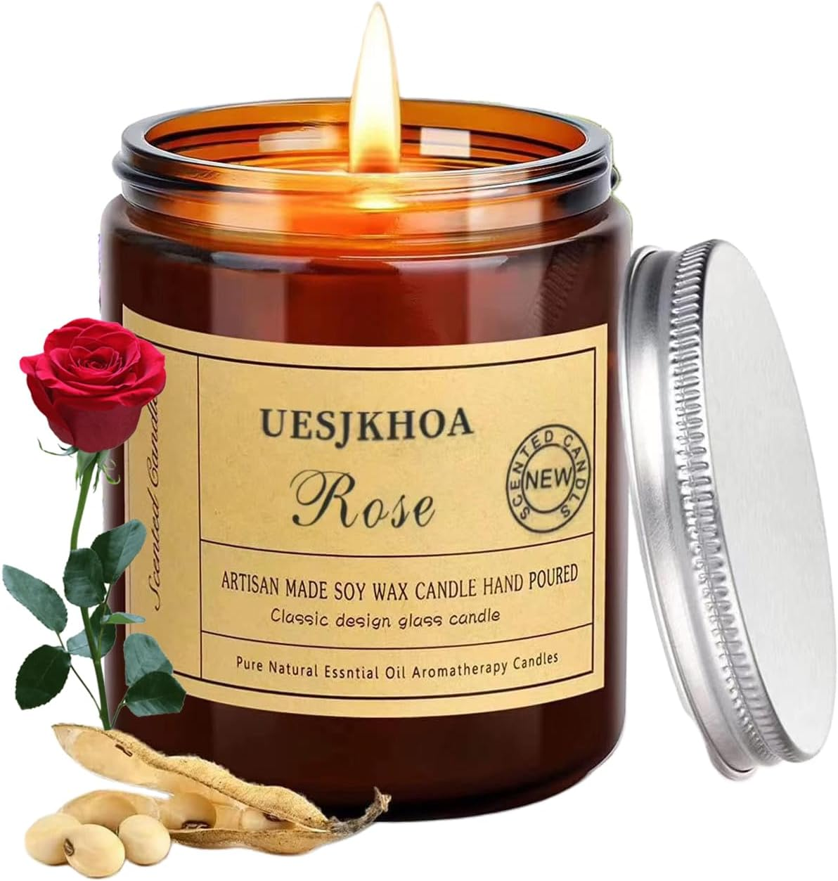 Scented Candle Gift Set - 7Oz Glass Jar Candles Made from Soy Wax - Relax and Relieve Stress,Perfect for Birthday,Valentine'S Day,Housewarming & Everyday Home Scent Gift Decoration image number 4