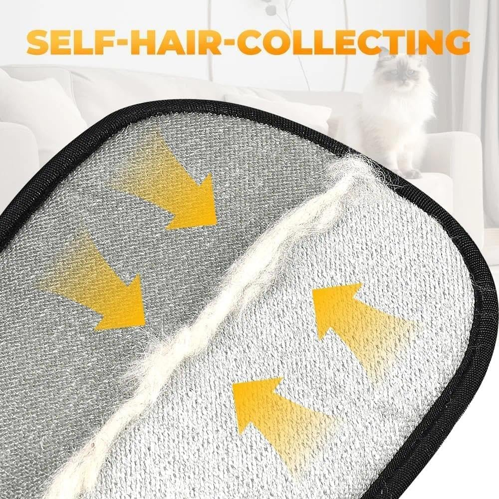 Electrostatic Pet Hair Removal Glove 2 Pack, Reusable Grooming Mitt for Cats and Dogs, Double-Sided Non-Slip Design, Multi-Surface Fur Catch Tool Compatible with Furniture, Carpets, Seats &mdash; Leralsta image number 2