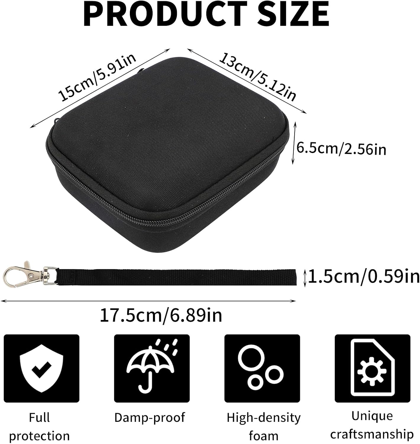 Carrying Bag for Insta360, Waterproof Portable Camera Storage Protective Case with Lanyard Practical Protective Accessories for Insta360 Go Ultra