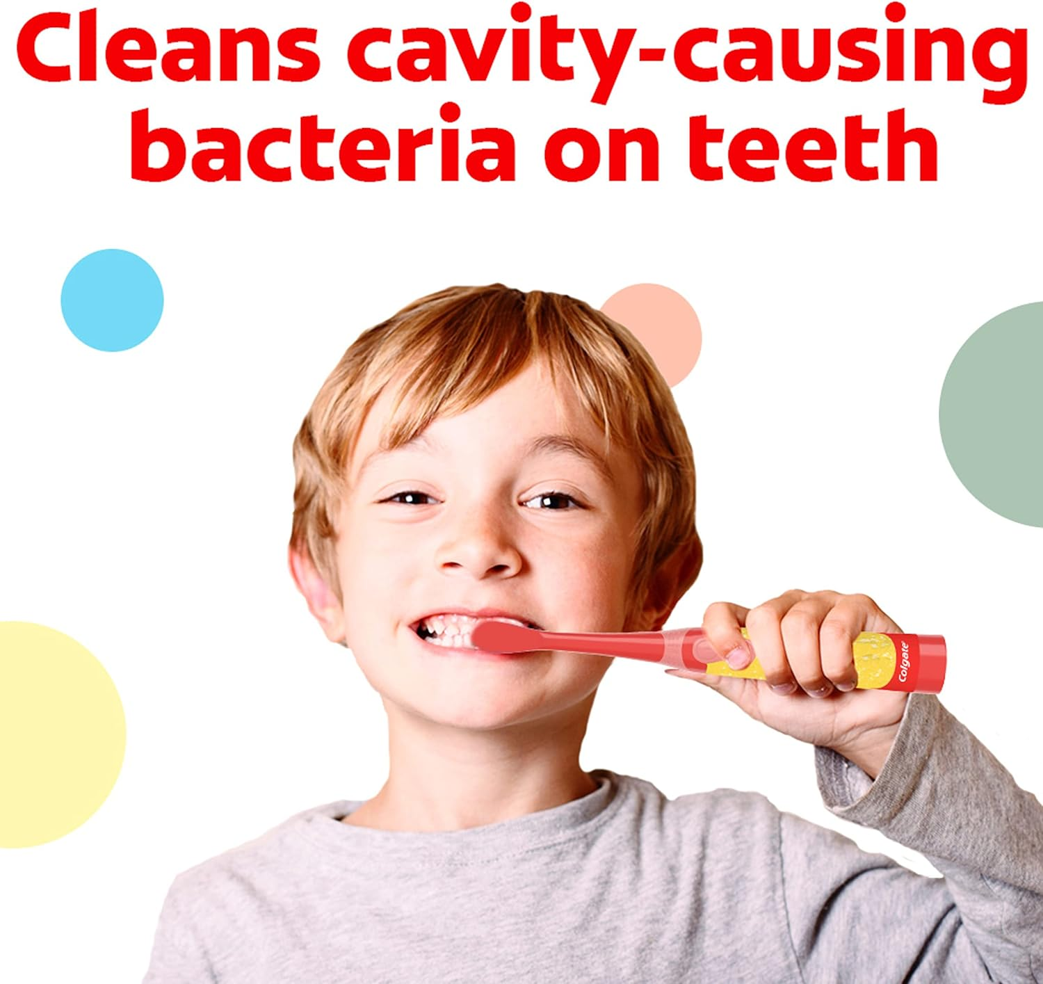 Colgate Kids Battery Powered Toothbrush, Kids Battery Toothbrush with Included AA Battery, Extra Soft Bristles, Flat-Laying Handle to Prevent Rolling, Pokemon Toothbrush, 1 Pack (Style May Vary) image number 5