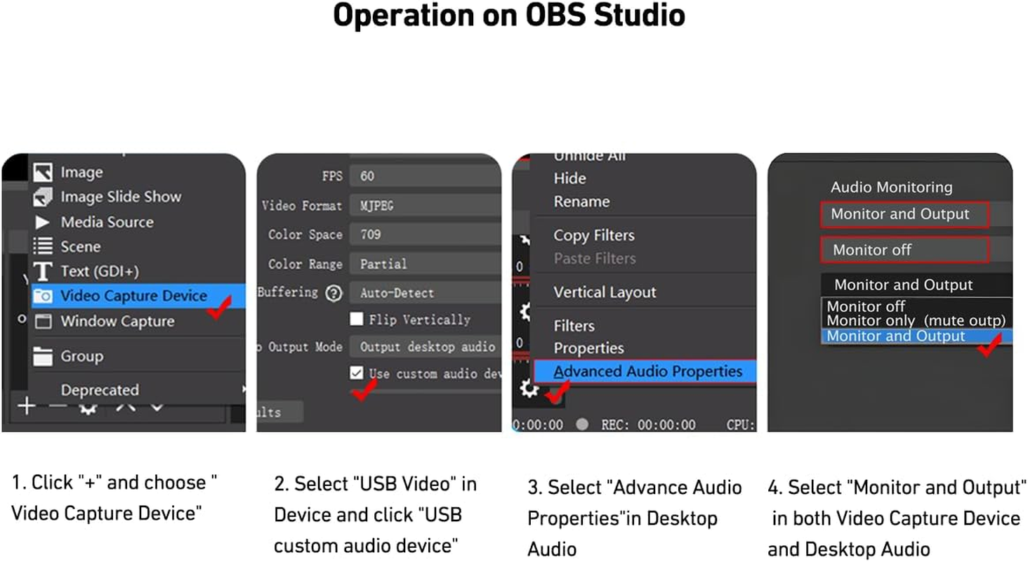 BENFEI Video/Audio Capture Card Supporting Full HD 1080P 60FPS for Streaming, Recording, Gaming, Compatible with Switch, PS4, PS5, Xbox, Work with Pc/Windows/Mac OS