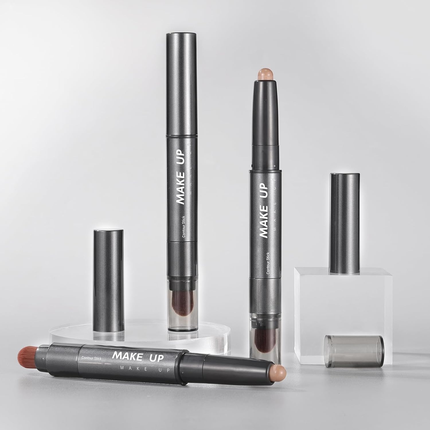 DAGEDA Cool Toned Contour Stick,Cream Contour Makeup with Brush,Lightweight, Blendable, Longlasting Creamy Bronzer Stick, Matte Finish Natural Face Contouring Makeup image number 5