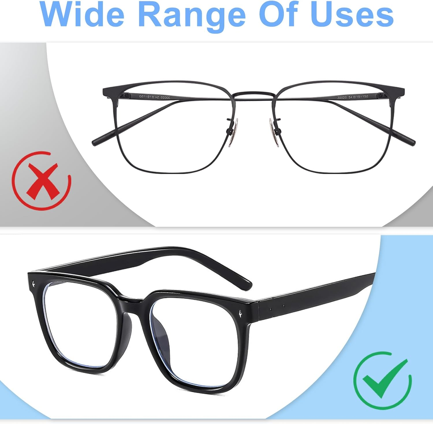 20 Pairs Eyeglass Nose Pads, Clear Silicone Anti-Slip Adhesive Nose Cushions for Glasses, Comfortable Fit for Sunglasses & Optical Frames (Includes 2 Styles) image number 6