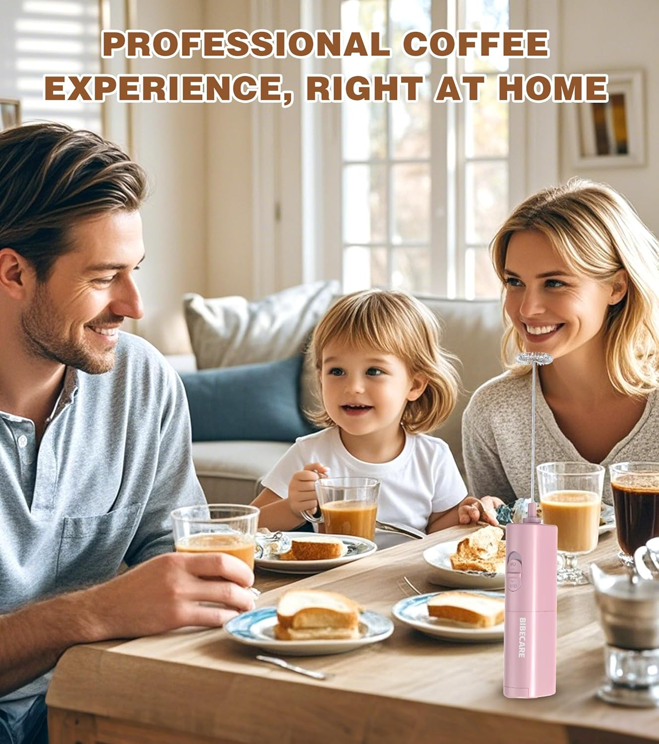 Milk Frother Handheld Powerful Mixer Mini Hand Blender for Perfect Lattes, Cappuccinos & More &ndash; Portable Frother Maker Stainless Steel Whisk image number 4