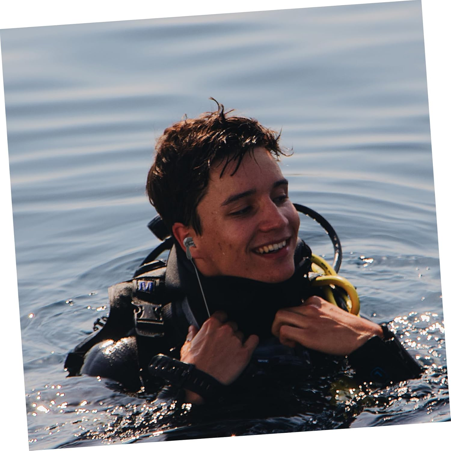 Waterproof Swimming Earphones 3.5Mm In-Ear Ear Protection Plugs 2Pcs White and Black Earbuds Adult Ear Protector for Bathing and Surfing image number 6