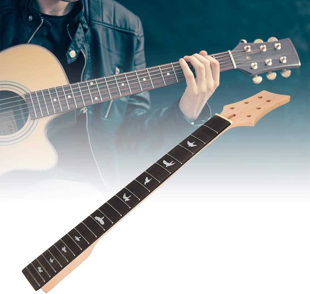 Professional Guitar Replacement Parts, Solid Wood Electric Guitar Neck, Black Wood Fingerboard, 22 Frets, 6 Strings, H-S-S Pickup Configuration, Fixed Bridge image number 2