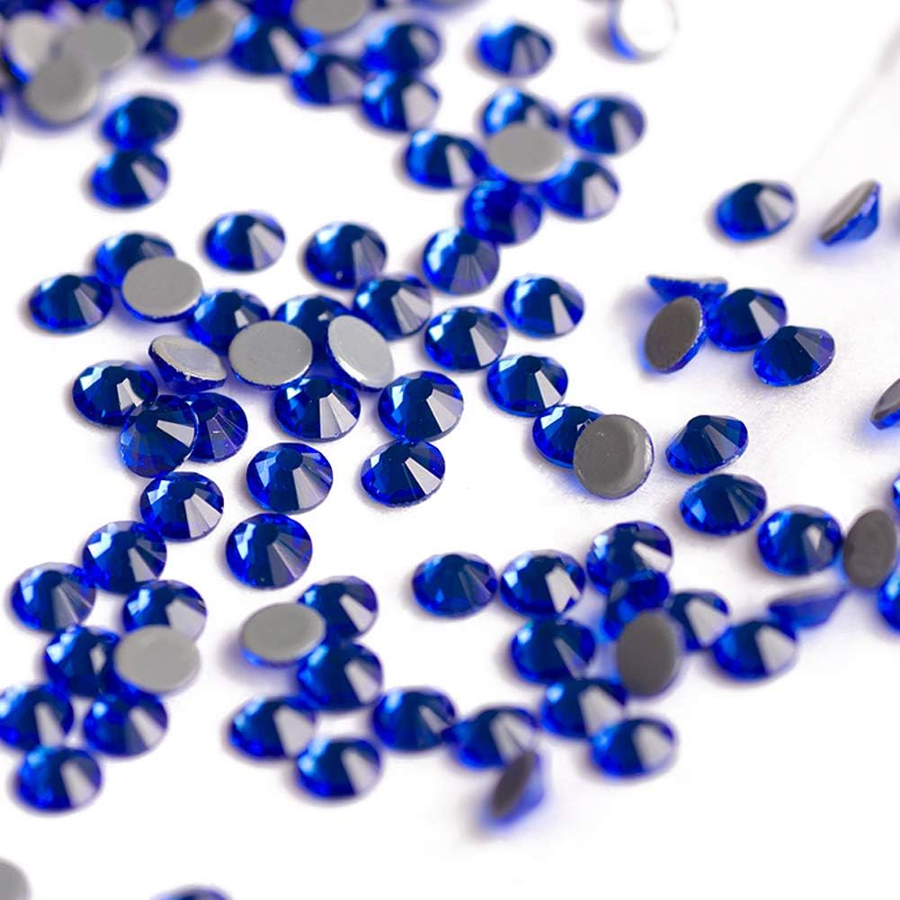Towenm SS30 6.5MM Hotfix Crystals Glass Rhinestone, Flatback Hot Fix round Gems Crystal Stones for Clothes Crafts (Sapphire/Blue, 288 Pieces) image number 5