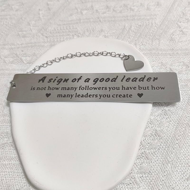 Boss Mentor Leader Appreciation Gift Bookmarks for Women Men a Sign of a Good Leader Bookmark for Manager Supervisor Mentor Leaving Going Away Gifts for Leader Retirement Gift - A Sign Of A Good Leader image number 2