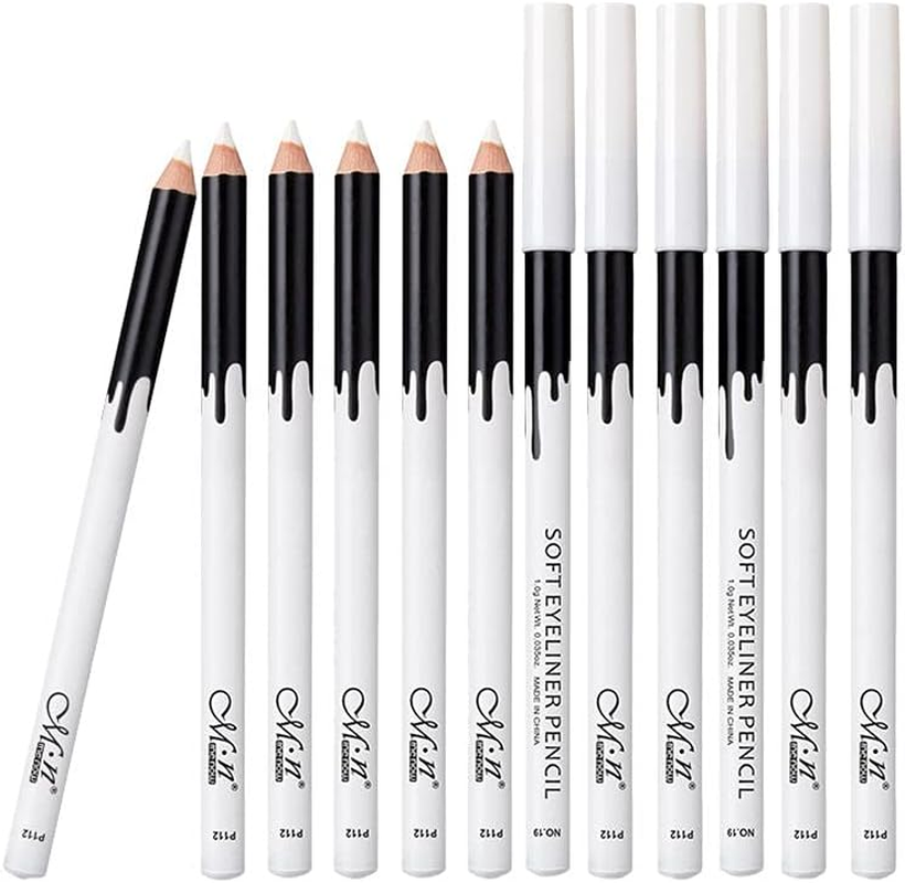 Prettyia Waterproof Multifunction Highlighter Pencil White Eyeliner Makeup Pen Beauty Cosmetics Tools, 12Pcs image number 1
