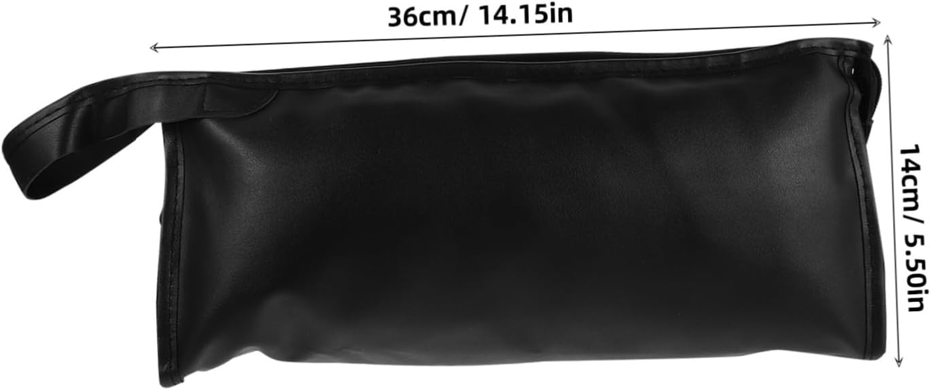 CLISPEED Hair Dryer Storage Bag Blow Dryer Carrying Bag Travel Organizer Pu Black image number 5