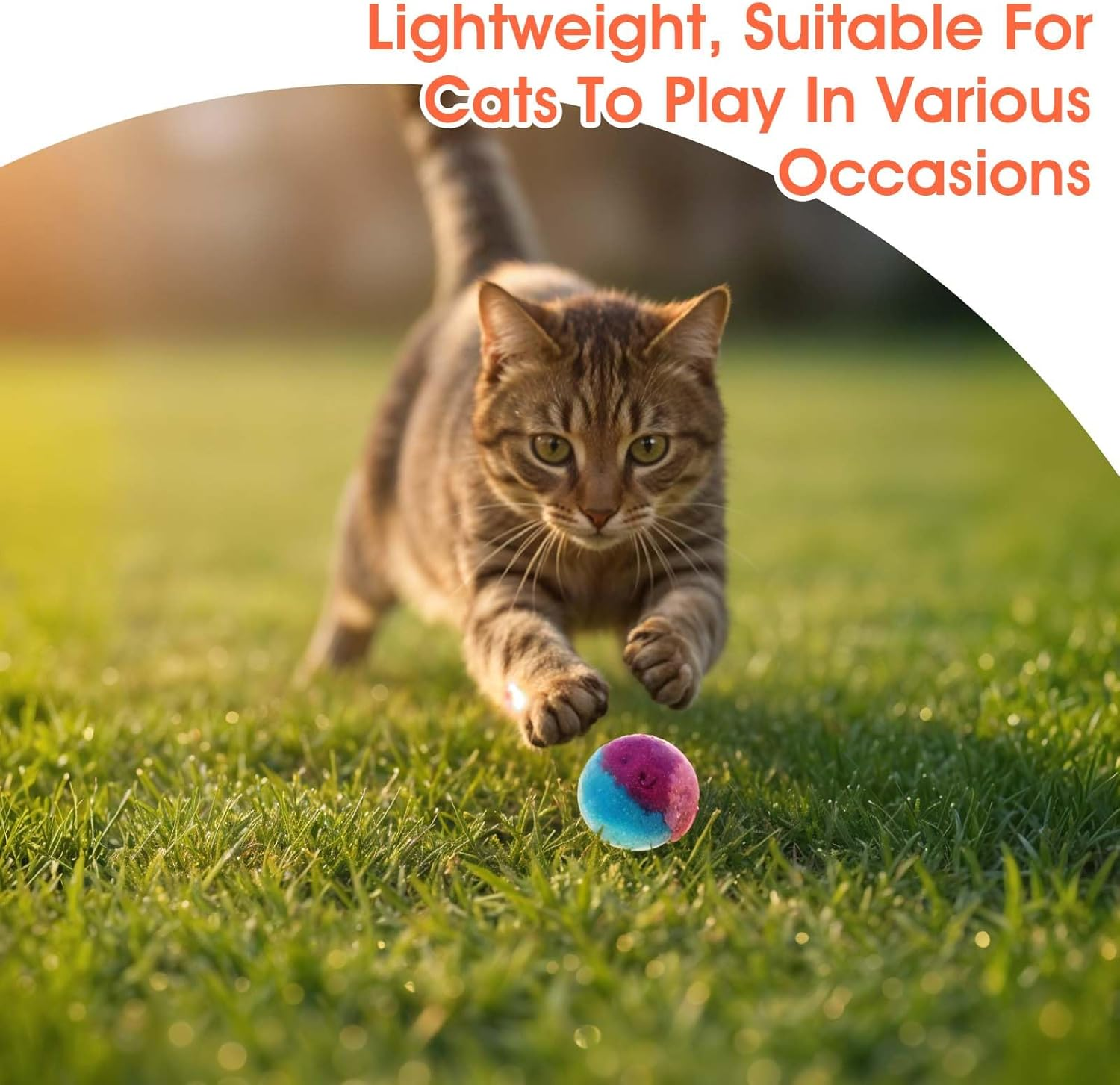 Xindojuz 20 PCS Cat Pom Pom Balls, Assorted Color Fur Toy Kitty Yarn Puffs, Small Plush Interactive Soft Fuzzy Kitty Toy Balls for Indoor Pet Cat Kitten Teething, Chasing & Self Play, 0.98 Inch image number 4