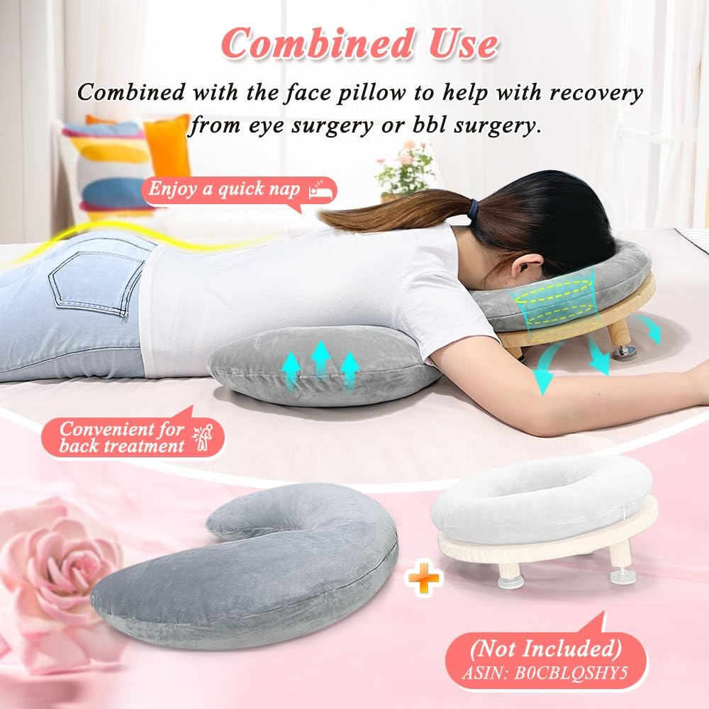 Breast Pillow for Massage Table Massage Breast Bolster Pillow for Sleeping Massage Wedge Bolster Stomach Sleepers Chest Pillow Breast Support Pillow Feminine Massage Pad for Spa Salon image number 3