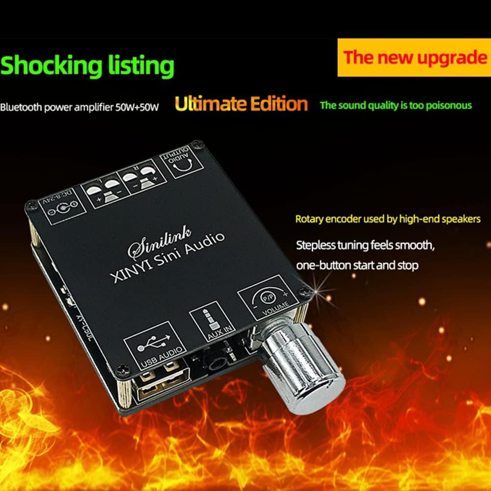 Daiilg XY-C50L Bluetooth 5.0 AUX Digital Power Amplifier Board 2X 50W Speaker Stereo Audio AMP Module Home Music image number 5