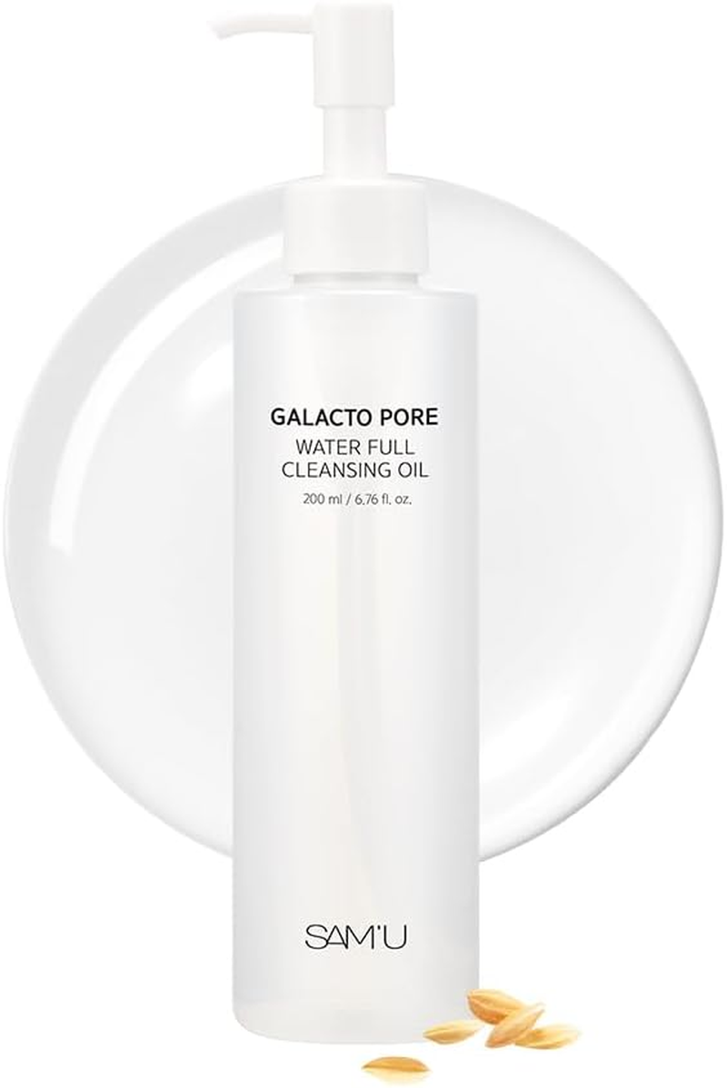 SAM'U Galacto Pore Water Full Cleansing Oil for Face, Korean Facial Cleanser & Makeup Remover with Galactomyces & Rice Bran Oil, Non-Comedogenic, All Skin Types, 200Ml image number 2