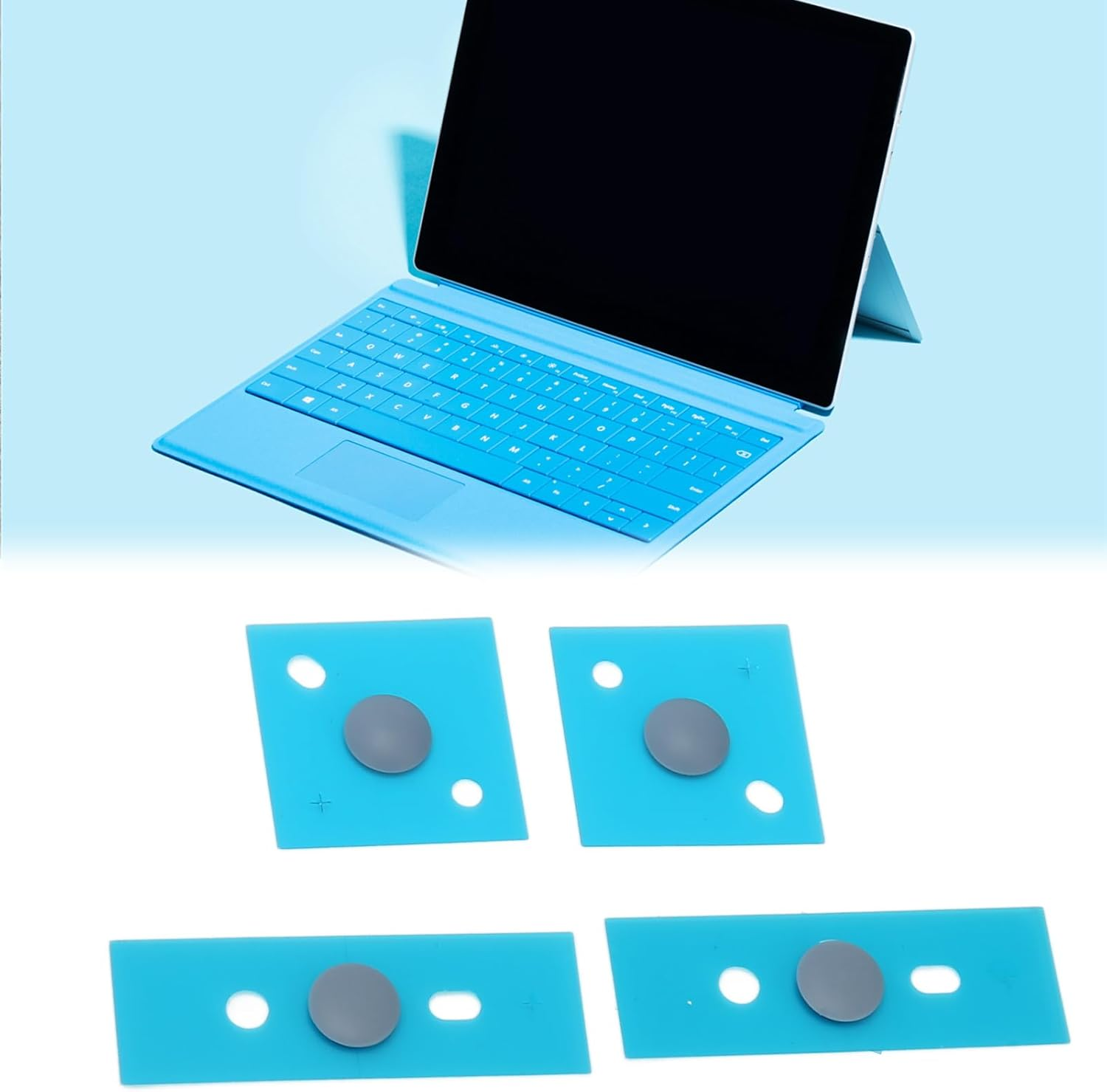 Laptop Bottom Case Feet, anti Slip round Dot Laptop Foot Pads with Installation Tools Kit for Laptop 3Rd, 4Th and 5Th Generation (Rose Gold)