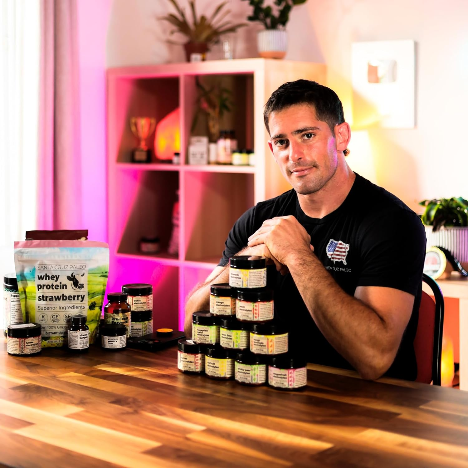 Real Salt Electrolytes - Santa Cruz Paleo - 30 Servings - 1 Jar (Dragonfruit) image number 1