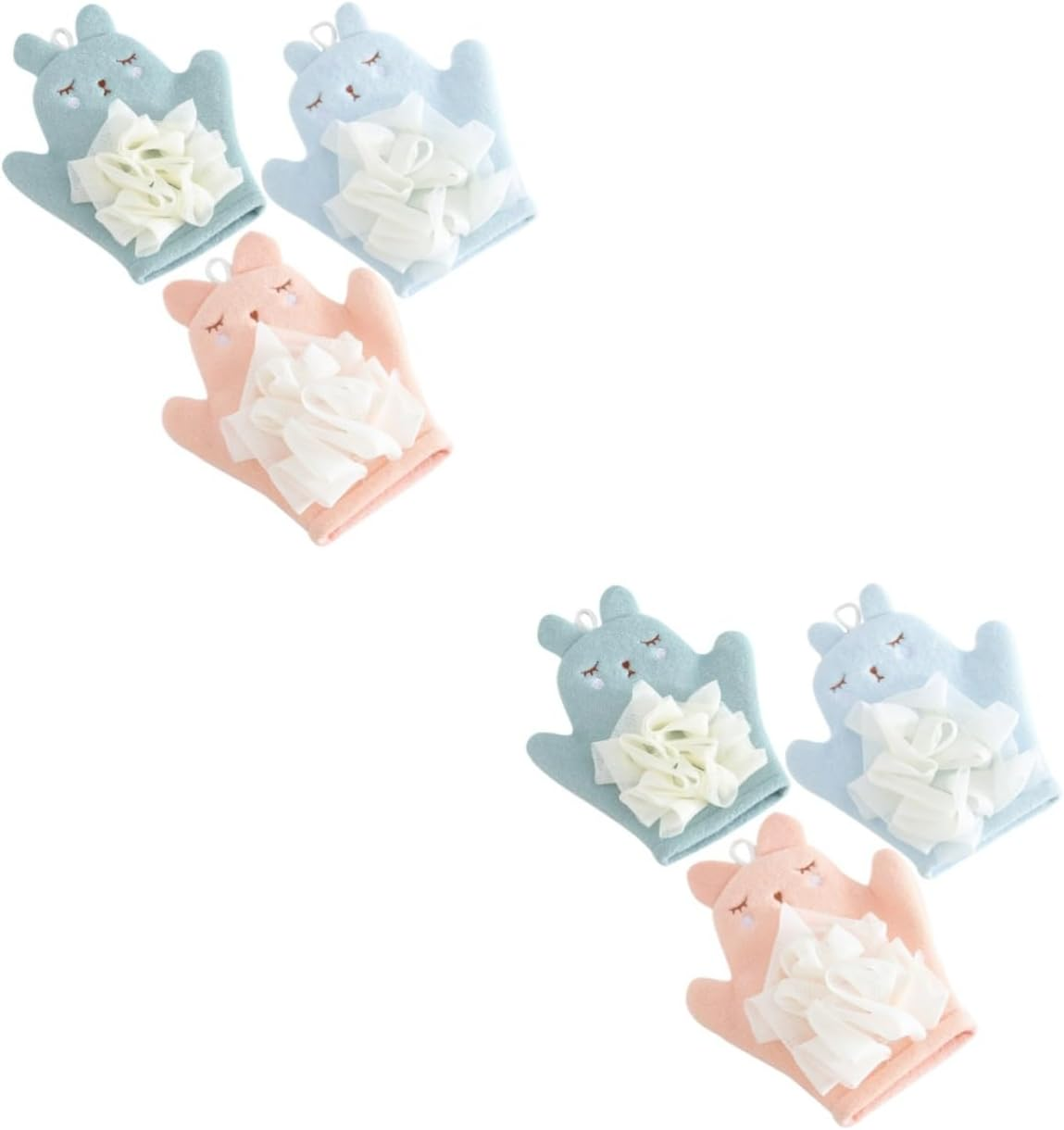 Healeved 6Pcs Bath Mitt Exfoliating Glove Scrubbing for Gentle Exfoliation Body for Shower Spa Massage