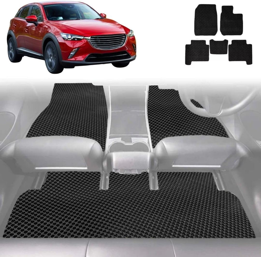Outback GT 6D Diamond Custom-Fit Car Floor Mats, Compatible with for Mazda CX-3 2015-Current | Heavy Duty | Anti-Slip | All Weather Protection | Car Accessories