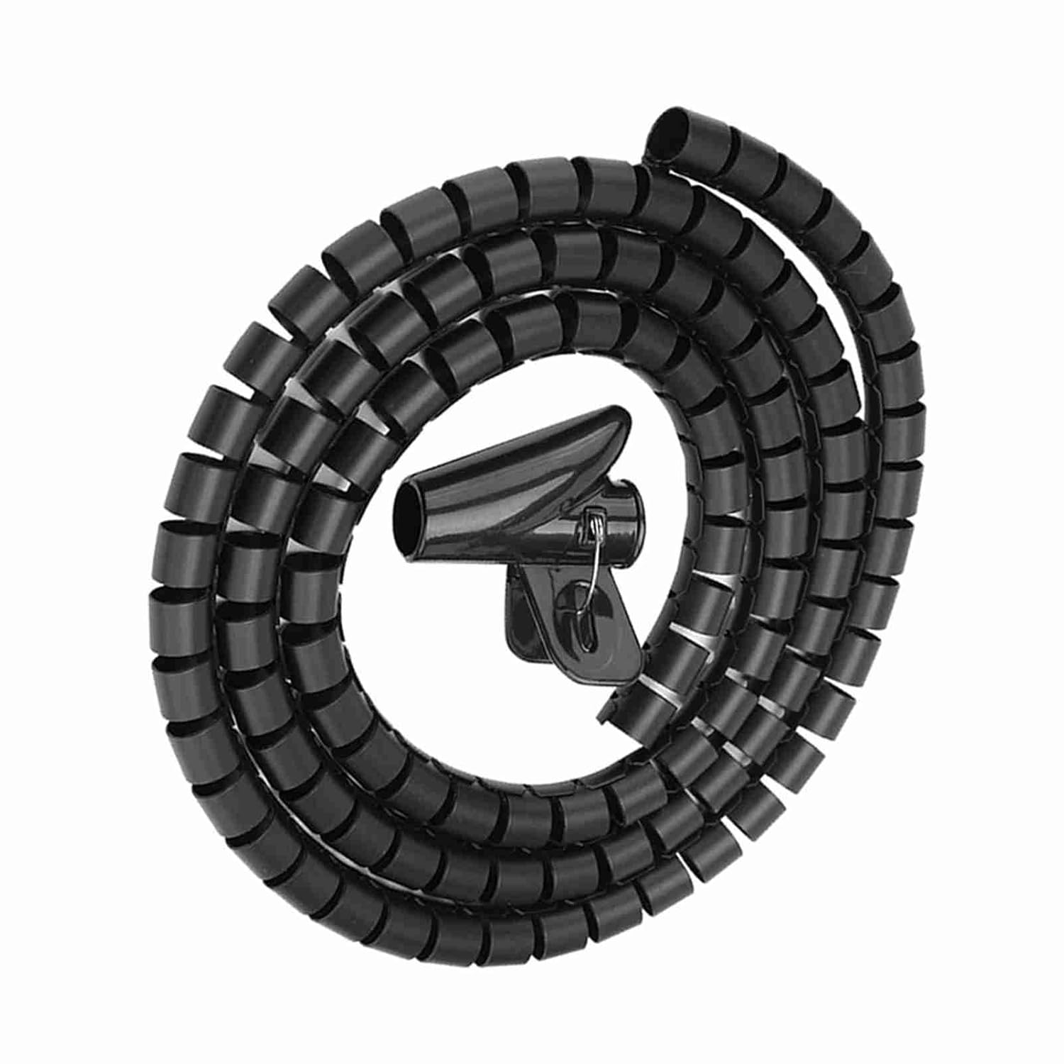 Spiral Tube Wrap, Reusable Flexible Spiral Tube Cable Organizer Wire Wrap Cord Protector Wire Storage (1.5M*16Mm) image number 2
