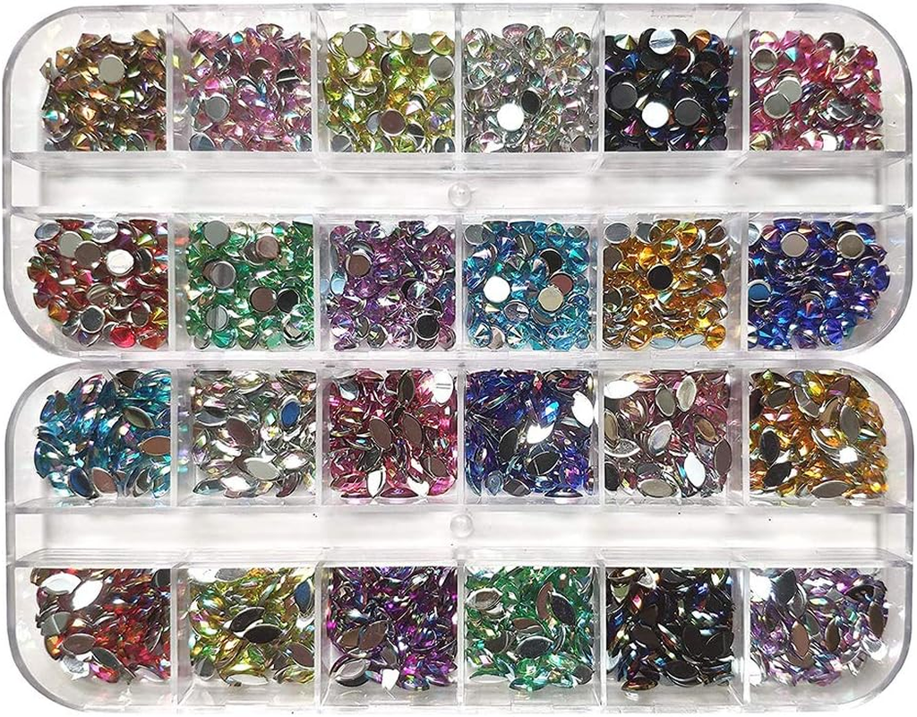 5 Boxes Nail Art Rhinestones Diamond Stone Rhinestones Face Decoration Gems Crystals Rhinestone Horse Eye Stone Nail image number 1