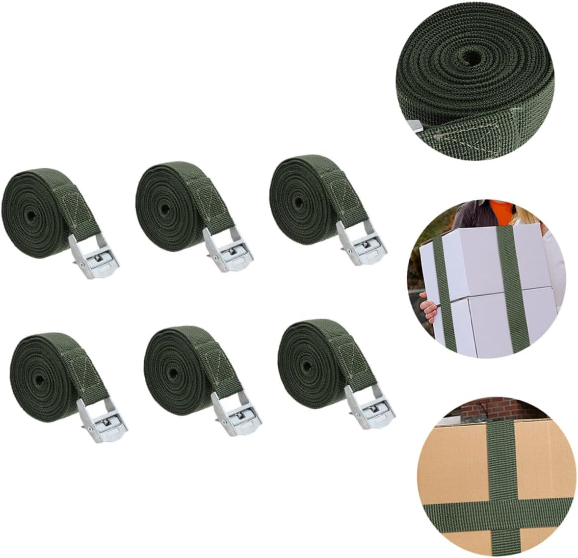 BESTYASH 6Pcs Environmental-Friendly Luggage Fixed Belt Car Luggage Binding Belt Cargo Fixing Strap image number 6