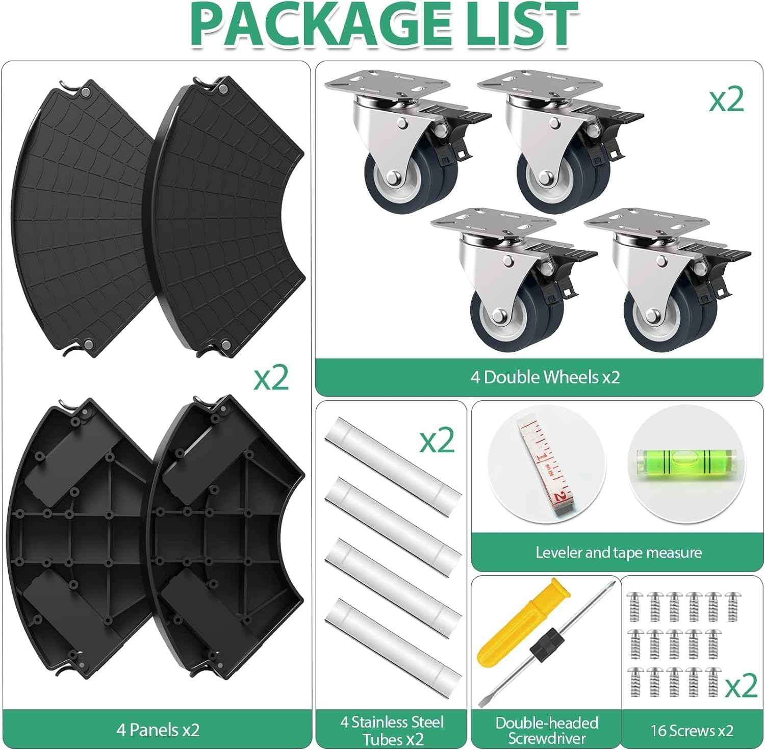 2PACK Plant Stand with Wheels 150KG Heavy Duty, Adjustable 20-48CM Plant Caddy with Casters, Rolling Plant Stand, Large Potted Planter Cart Dolly for Flower Pot Outdoor Indoor image number 2