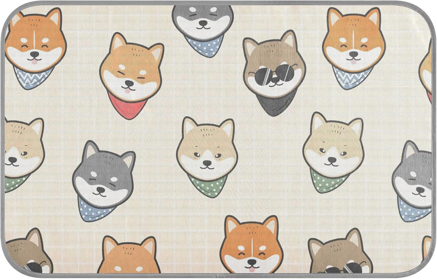 AIXIWAWA Shiba Inu Group Pet Cooling Mat for Cats Dogs Print, Summer Self Cooling and Sleeping Pad Small Size Non Toxic image number 5