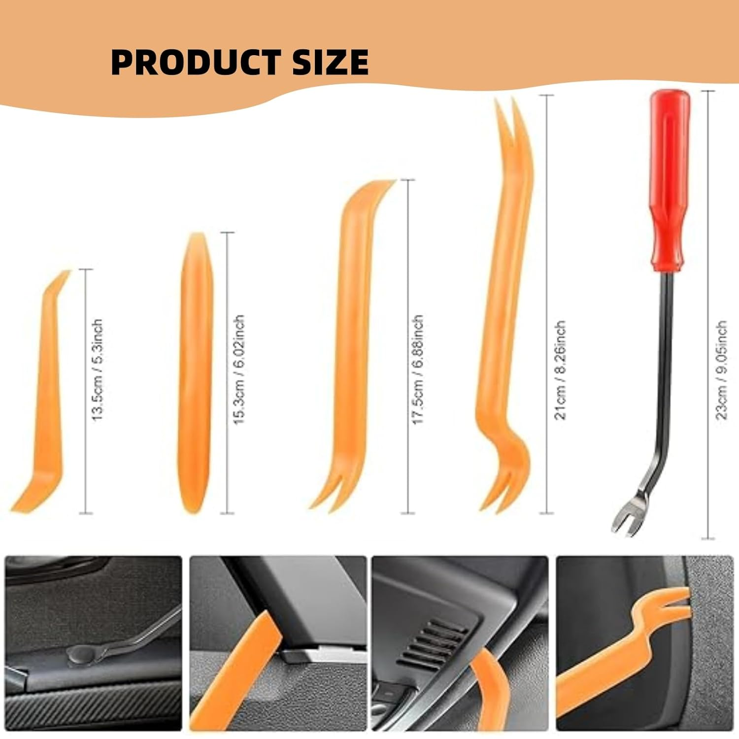 1240-Piece Car Push Retainer Clips Body Clips Plastic Fasteners Kit 22 Most Popular Sizes Nylon Auto Push Pin Rivets Set with 5 Removal Tools for Bumper, Fender, Door Trim image number 5