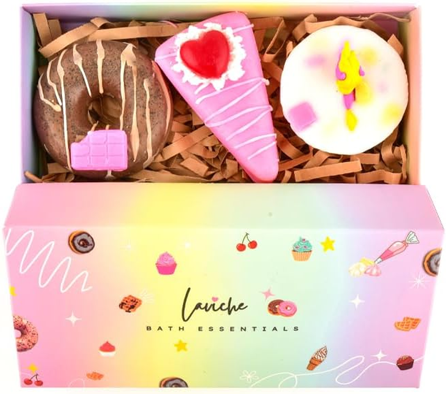 Laviche Bath Essentials Combo of 3 Soaps(1 Unicorn Soap, 1 Pastry Soap, 1 Donut Soap) Soap for All Skin