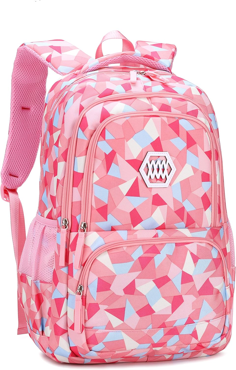 Bansusu Geometric Prints Primary School Student Satchel Backpack for Girls image number 3