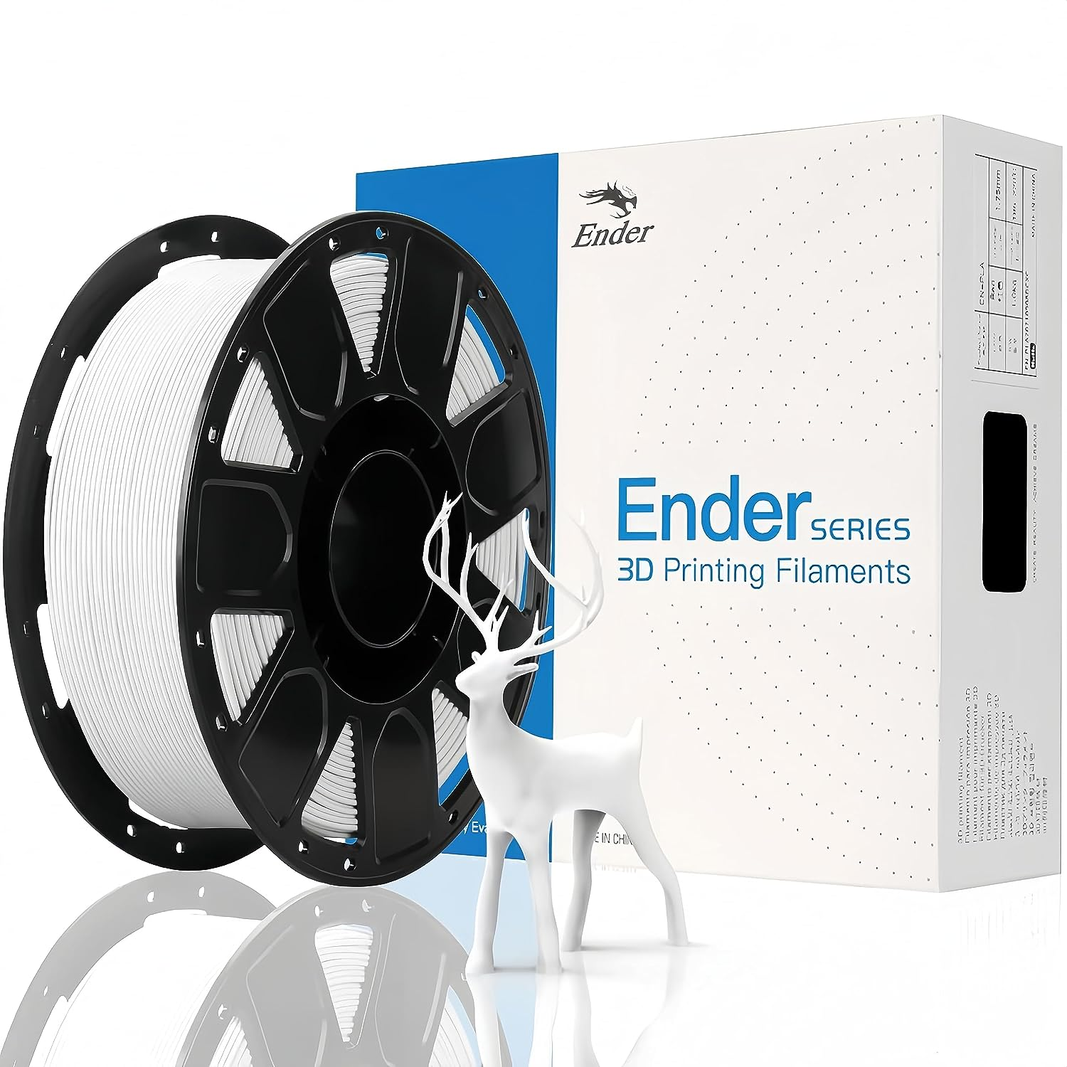Ender PLA 3D Printer Filament,Pla Filament 1.75Mm No-Tangling, Strong Bonding and Overhang Performance Dimensional Accuracy +/-0.02Mm, 2.2Lbs/Spool,Fit Most FDM 3D Printers (1Kg White) image number 5