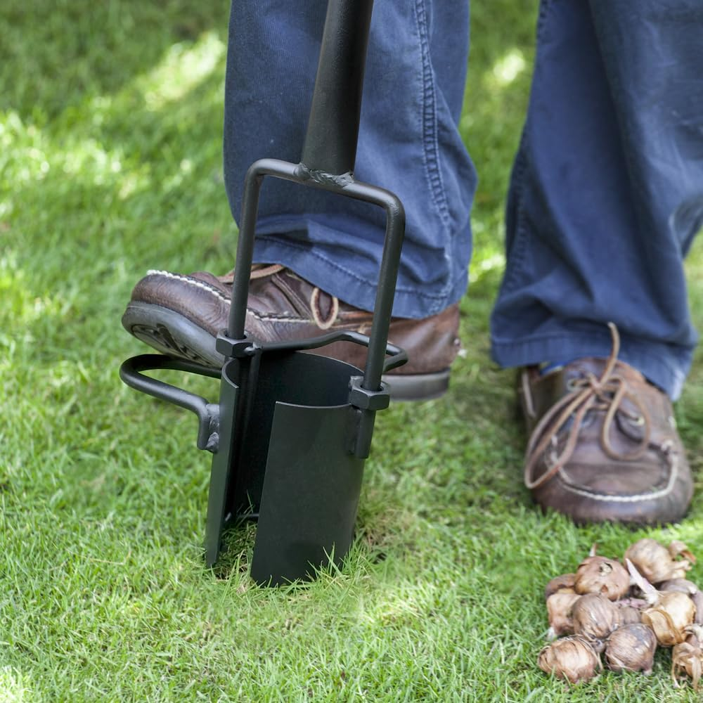 Colwelt Bulb Planter Tool Long Handle, Serrated Base Gardening Bulb Transplanter with Soft Grip, Heavy Duty Long Handled Bulb Planter Sod Plugger for Digging Holes to Plant Tulips, Iris, Daffodils image number 3