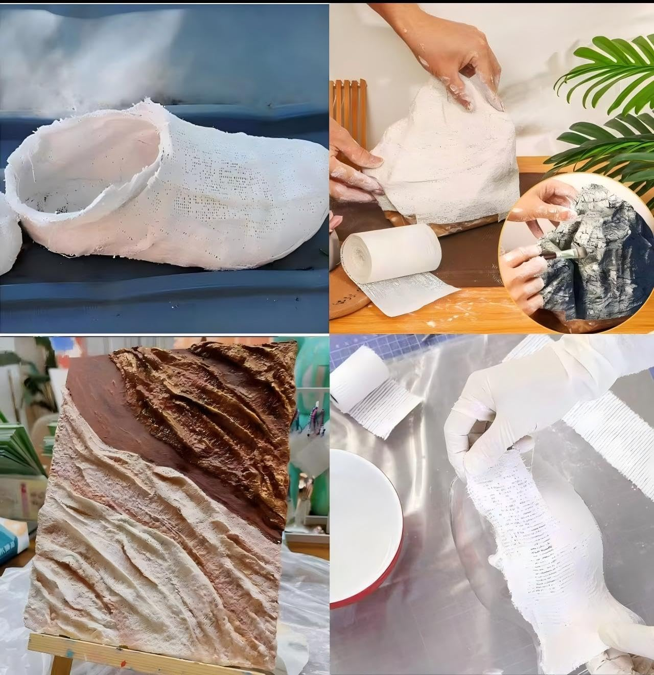 Plaster Bandages, 6 Rolls of 106 Inches, 2 Inch Width, Breathable Gauze Strips for DIY Crafts, Belly Cast, Body Molds, Mask Making, Scenery Art image number 1