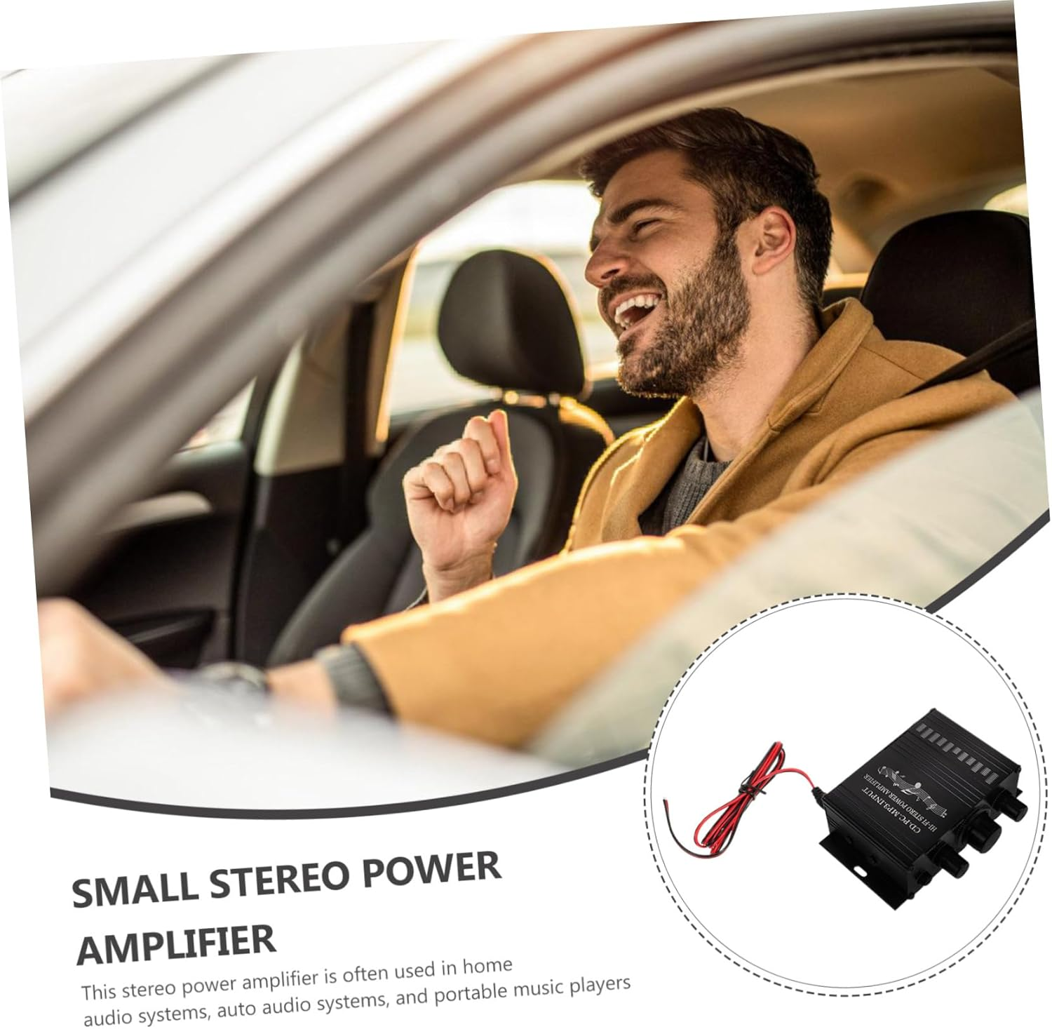 SEWOART Mini Stereo Amplifier Amplifier for Home Car and Motorcycle Audio Systems Easy Operation and Sound image number 1