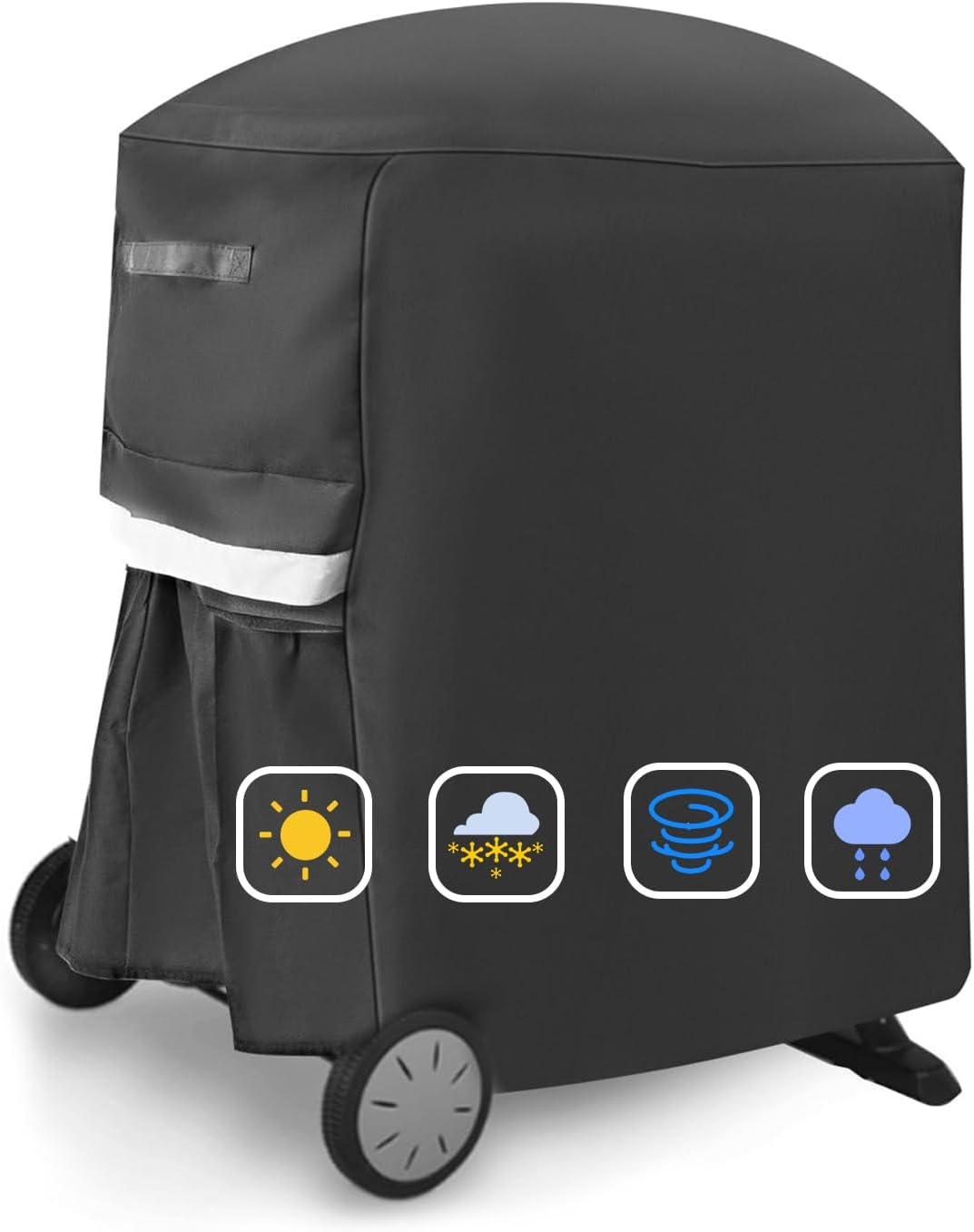 Grill Cover for Weber Q100/1000/1200, Q200/2000/2200 Series, Compatiable with Weber 7113, Waterproof Anti-Fade Grill Covers for Weber 50060001 51060001 54060001 Liquid Propane Grill