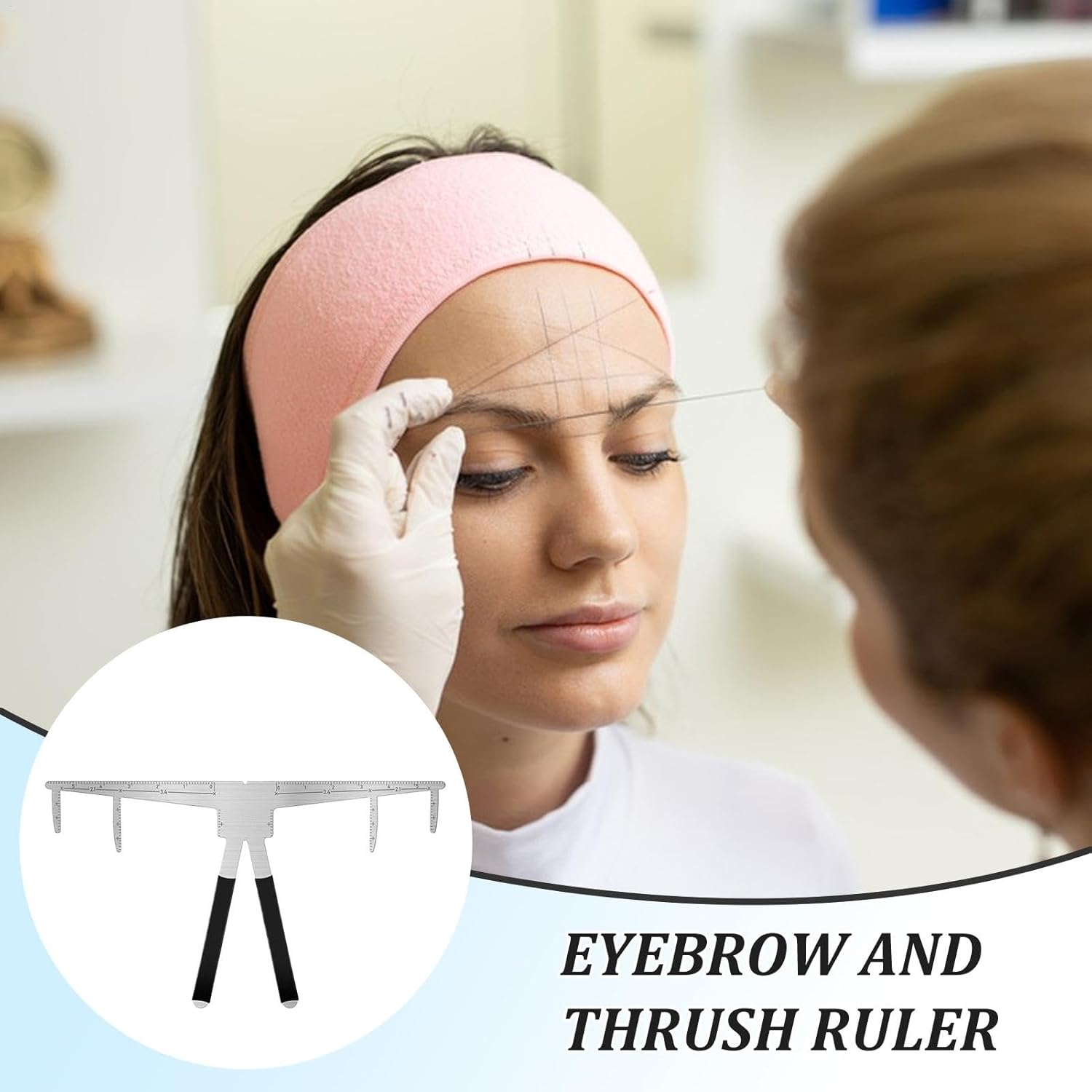 Shurzzesj Eyebrow Mapping Tool | Accurate Eyebrow Shaper Tool Positioning Ruler | Sturdy Brow Measuring Tool Eyebrow Positioning Tool for Drawing Eyebrows image number 3