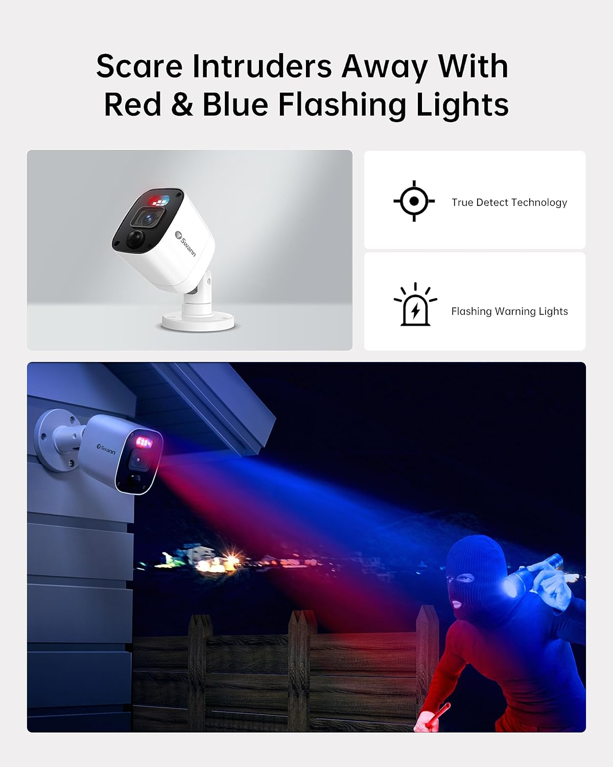 Swann 8 Channel 8 Camera 1080P Full HD Security System with 4680 1TB DVR Recorder, Wired Surveillance Bullet Cameras, Colour Night Vision, Heat & Motion Detection & Microphone | SWDVK-846808MQB image number 1