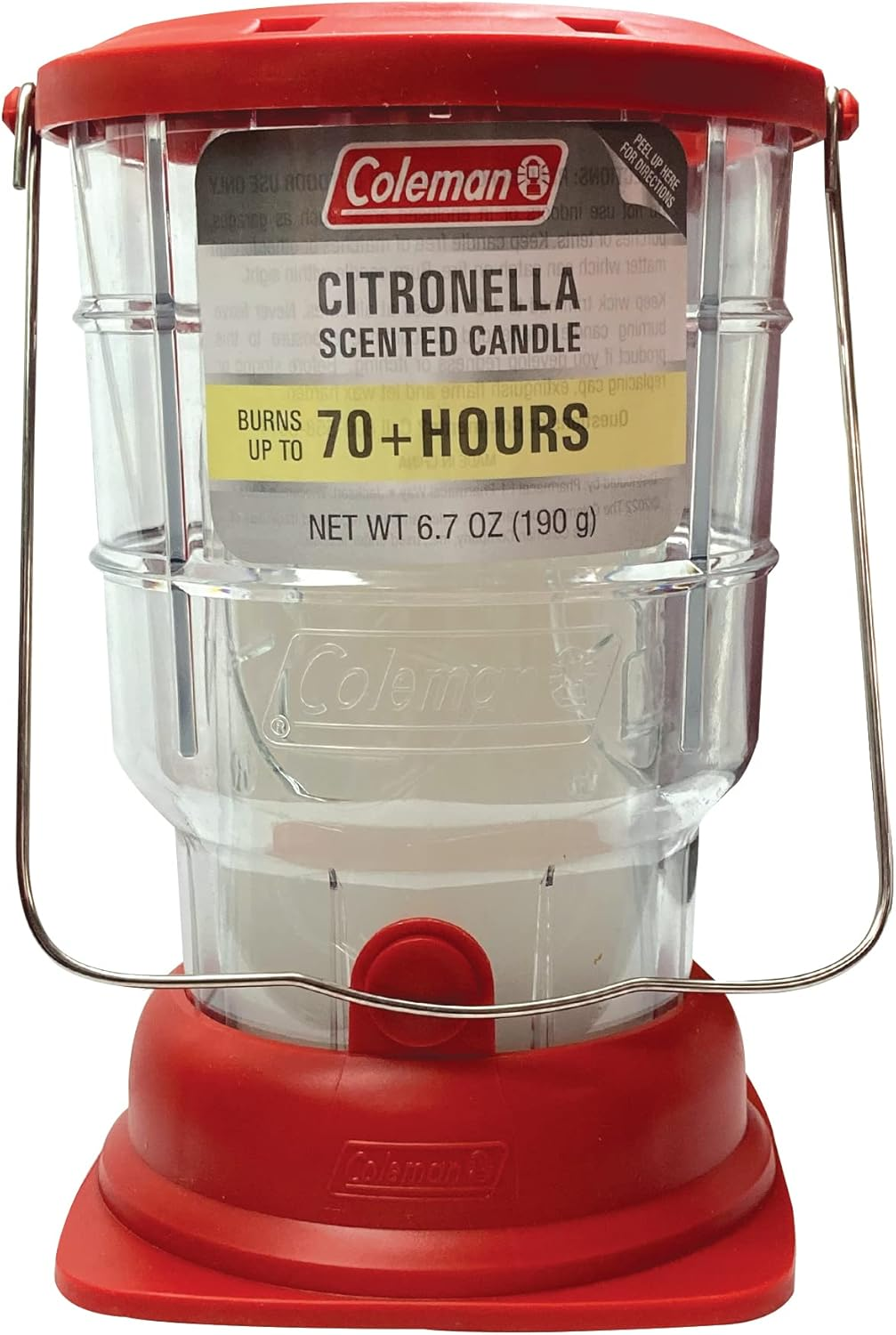 Coleman 70+ Hour Citronella Candle Outdoor Lantern - 6.7 Oz, Red