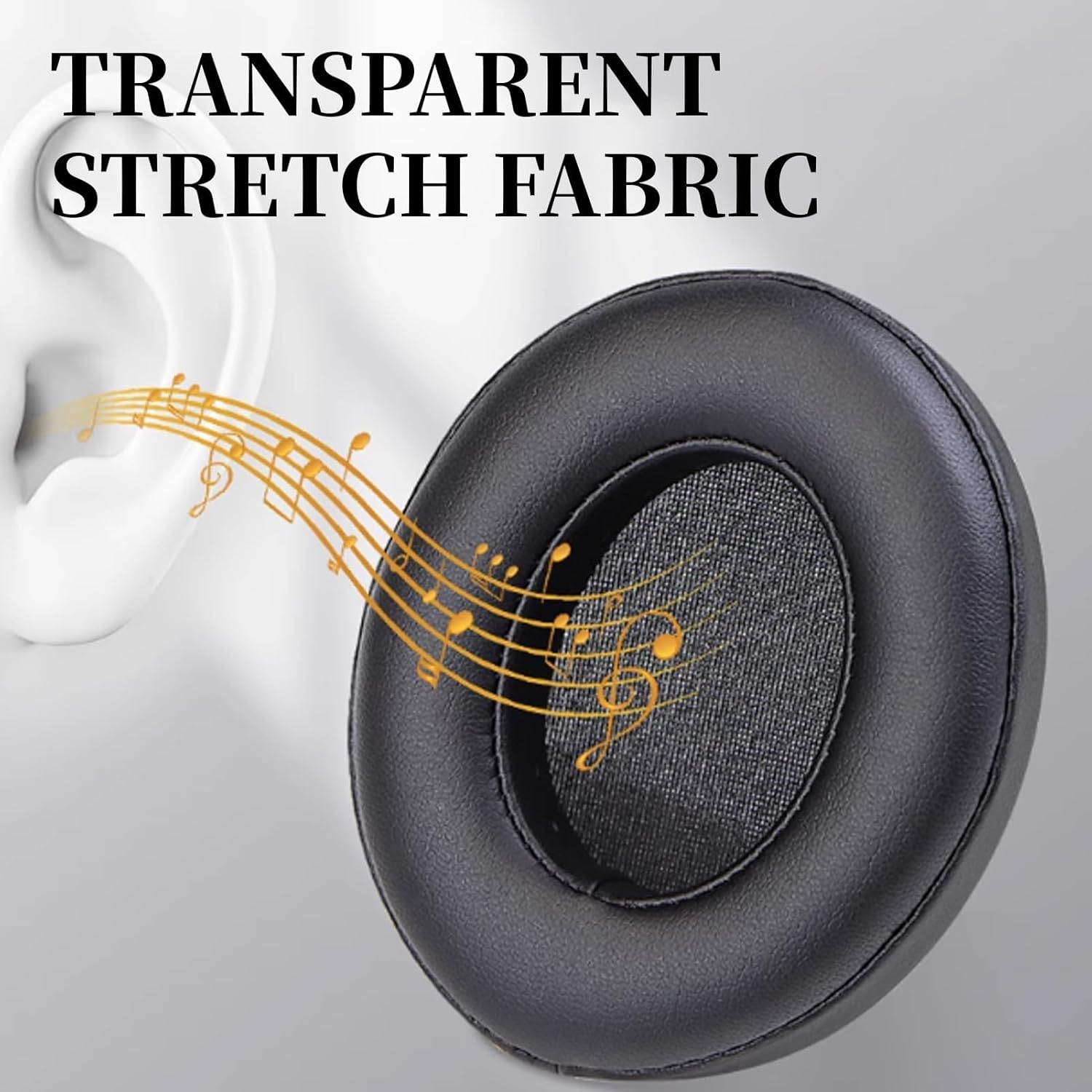 HD4.50BT Replacement Ear Pads, Quite-Comfort Protein Leather Earpads Covers for Sennheiser HD4.50BT, HD4.30, HD4.40, HD350BT, HD400S, HD458BT, and HD300 Headphones, Comfortable Durable