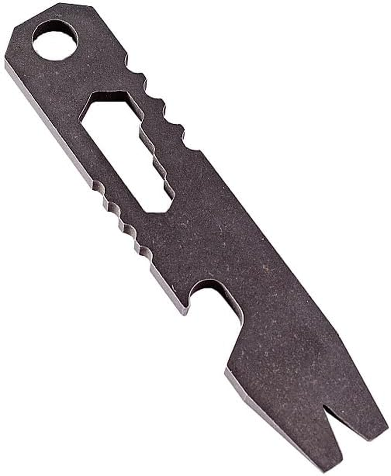 Micro Wrench Multi-Tool, Stainless Steel Construction, for Keychain, Auto, Camping, Hardwarepry Bar Titanium Bottle Opener Keychain Screwdriver image number 4