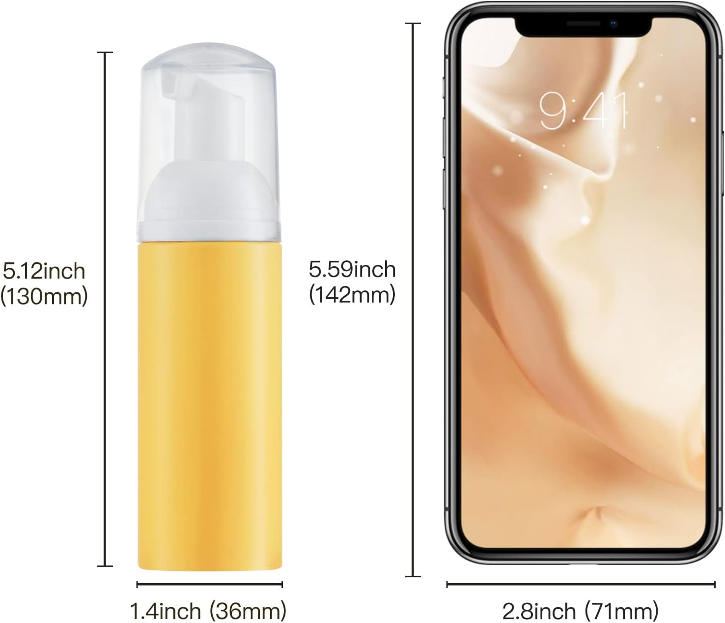 Tekson 10PCS Soap Foam Bottle (2 Oz), Empty Travel Foaming Lash Shampoo for Cleanser, Dispenser (Yellow Pump) image number 4