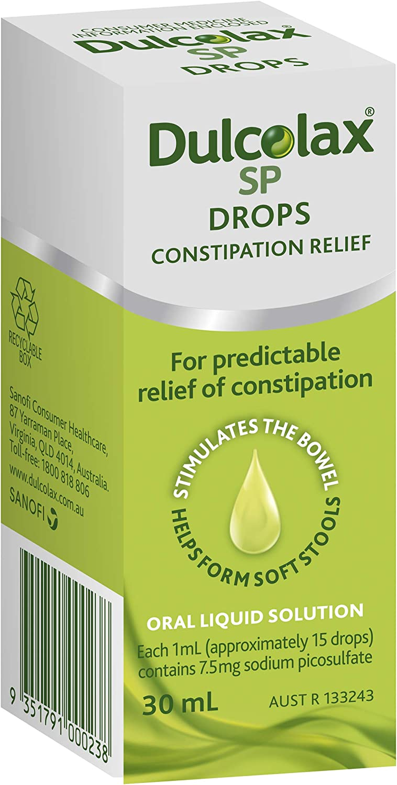 Dulcolax SP Drops - Constipation Relief - 2-Way Action to Stimulate Bowels and Soften Stools - Dropper Incl., 30Ml image number 3