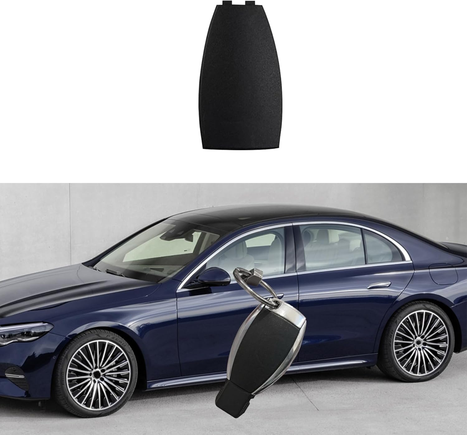 Car Key Rear Cover Replacement, Key Fob Cover, Car Accessories Key Shell Case Compatible with Mercedes Benz B/C/E-Class W204 3 Buttons image number 2