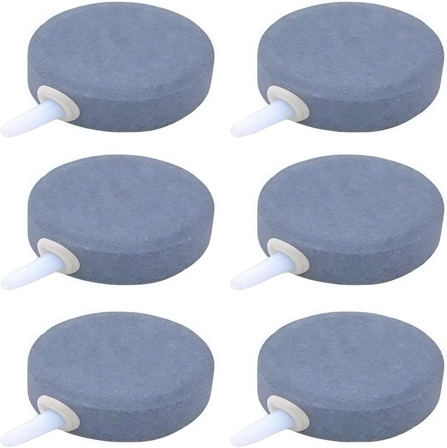 6 Pcs Air Stone, 1.6 Inch Cylinder Airstones Diffuser, Fish Tank Bubbling Release Aerator, Hydroponics Air Pump Aquarium Air Pump Fish Tank Aerator Diffuser Hydroponics Cylinder image number 1