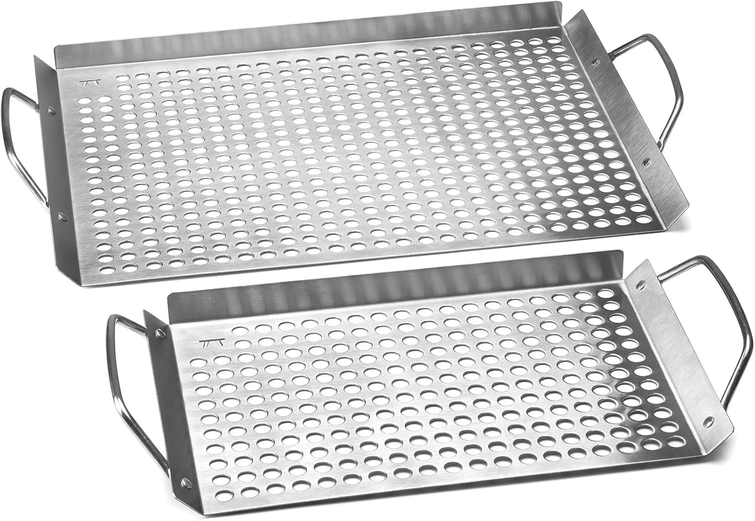 Outset 76630 Stainless Steel Grill Topper Grid, Set of 2, 11"X7" and 11"X17"