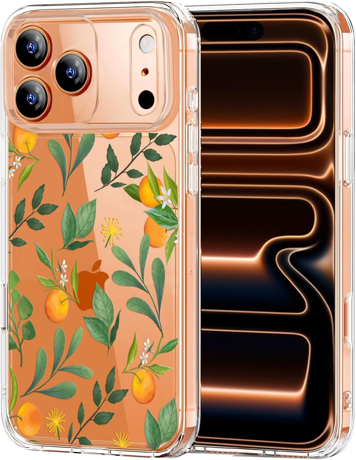 Unov Case Compatible with Iphone 17 Case Clear with Design Embossed Floral Pattern Soft TPU Bumper Slim Protective 6.3 Inch (Flower Bouquet)