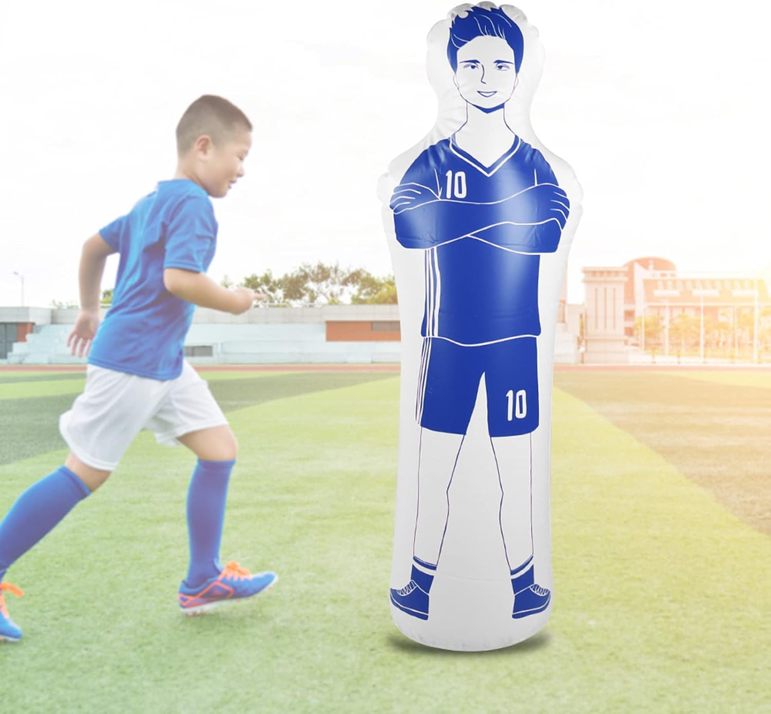 Inflatable Soccer Dummy, Inflatable Dummy Football Dummy, Soccer Mannequin Dummy, Boxing Mannequin Kick, Tumbler Dummy for Football and Basketball Training image number 4