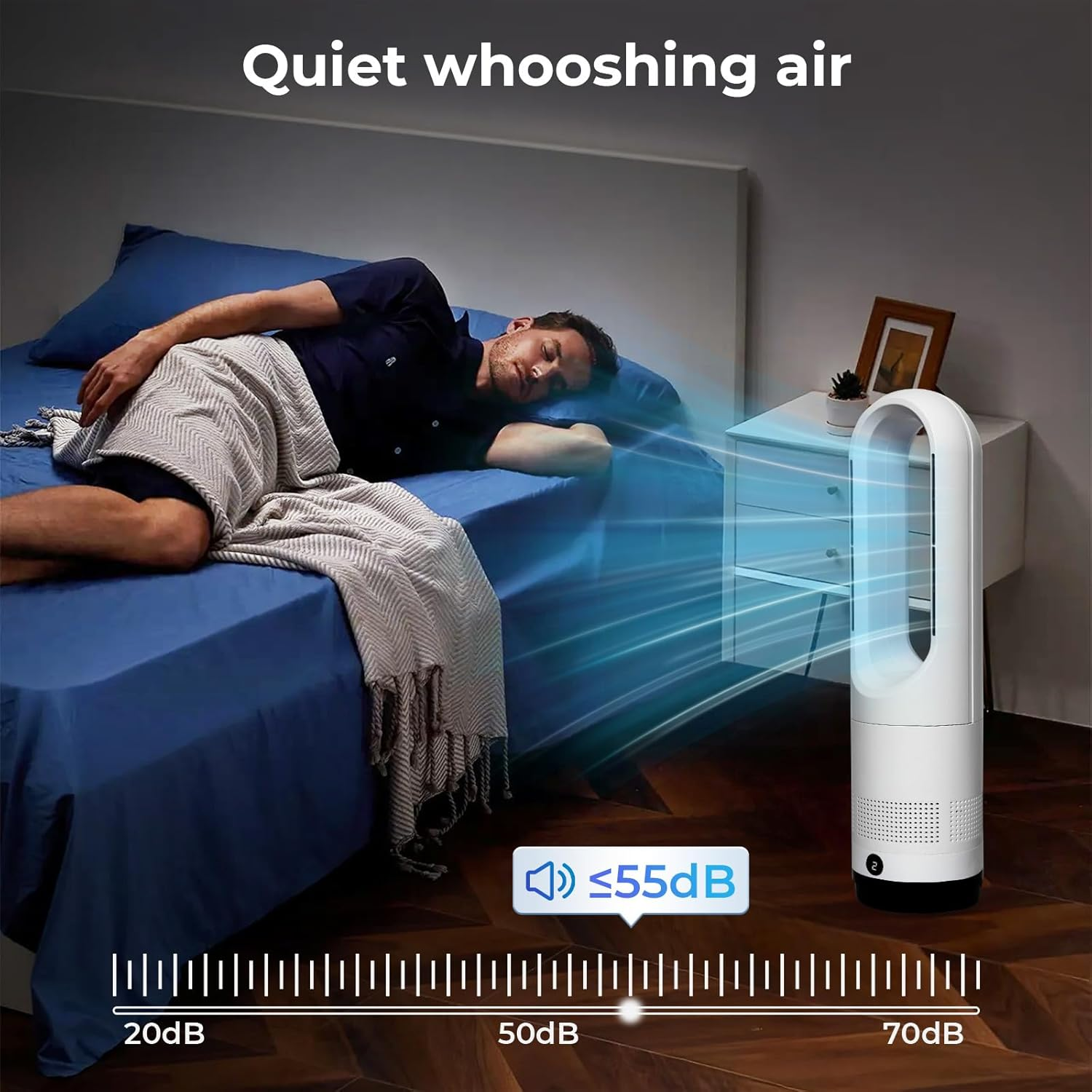 Spector 2 in 1 Bladeless Cool Fan, Tower Fan & Heater Combo with Remote Control, Desk Fan,Portable Fan,1-9H Timer, 80&deg; Oscillating, Air Circulator for Bedrooms Office Home SAA Approved image number 5