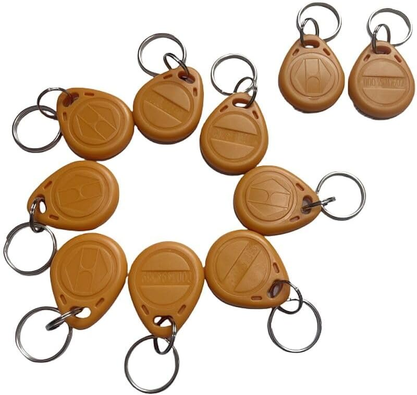 Rfid Tag 125 Khz Key Em4100 ABS Unique ID (Pack of 10) (Green)